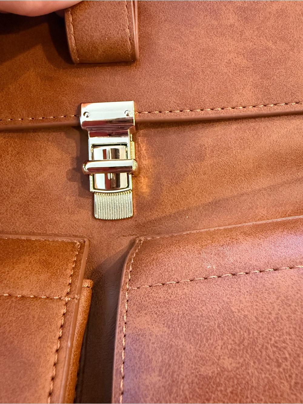 Tan Leather-Style Backpack - Picture 8 of 8
